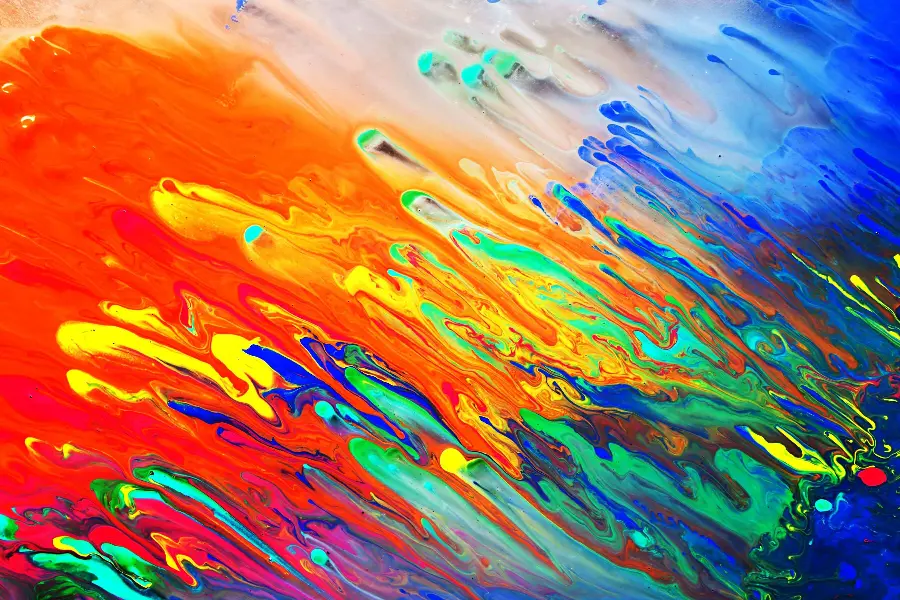Abstract photo of beautiful oil paints