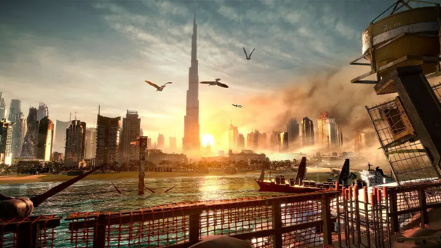 Scenic Photo of Burj Khalifa Dubai Emirates The Tallest Tower in the World High Quality for Printing