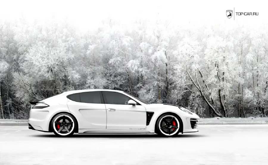 Download White Porsche Panamera 4S E Hybrid 2021 Wallpaper
