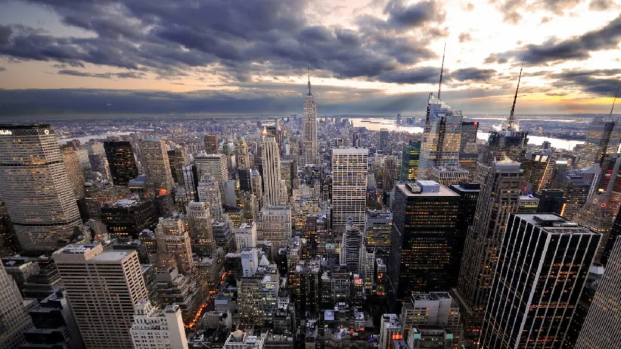 Photo of Los Angeles with famous tower of Wilshire Center