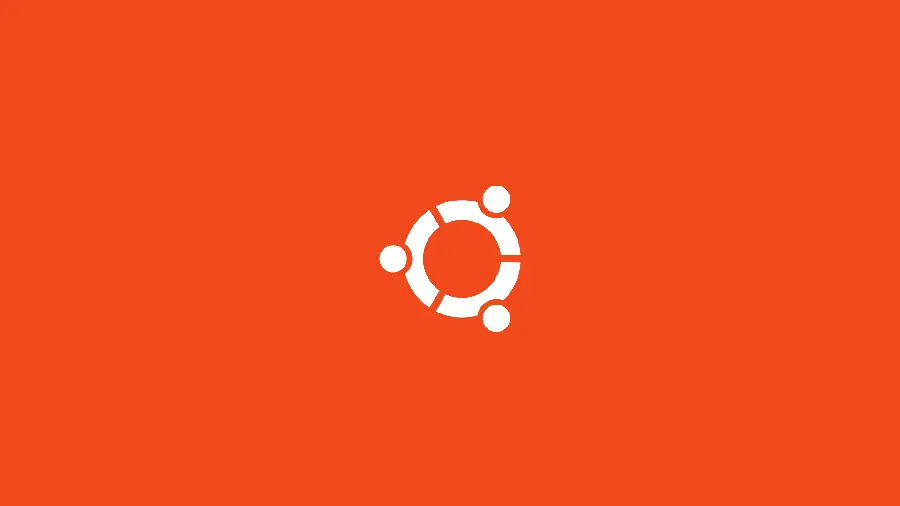 Orange background wallpaper for Ubuntu Linux