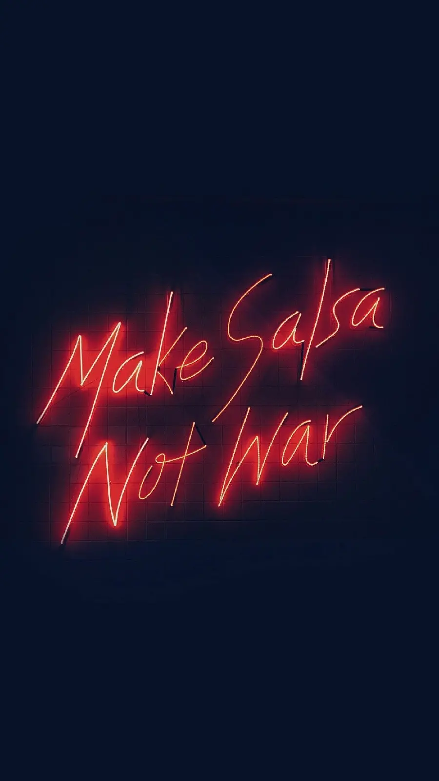 Photo with red text and black background for Apple smartphone wallpaper