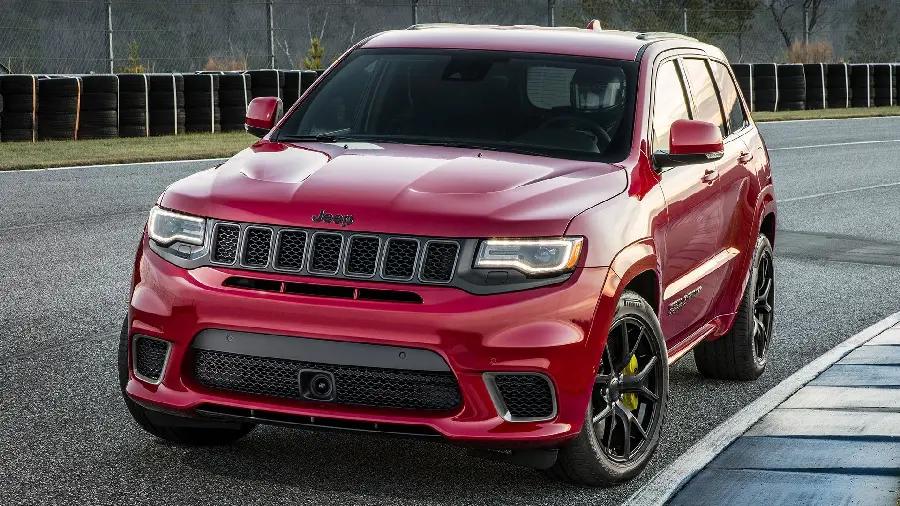 Photo of a Strong and Attractive Red Jeep Grand Cherokee SUV