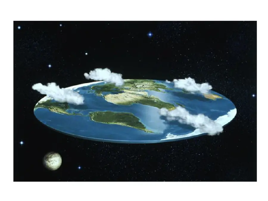 The most beautiful fantasy photo of a flat Earth with incredibly beautiful clouds and a black background suitable for desktop