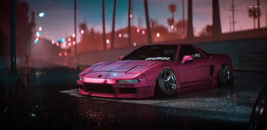 Old and classic photo of Mazda car for background