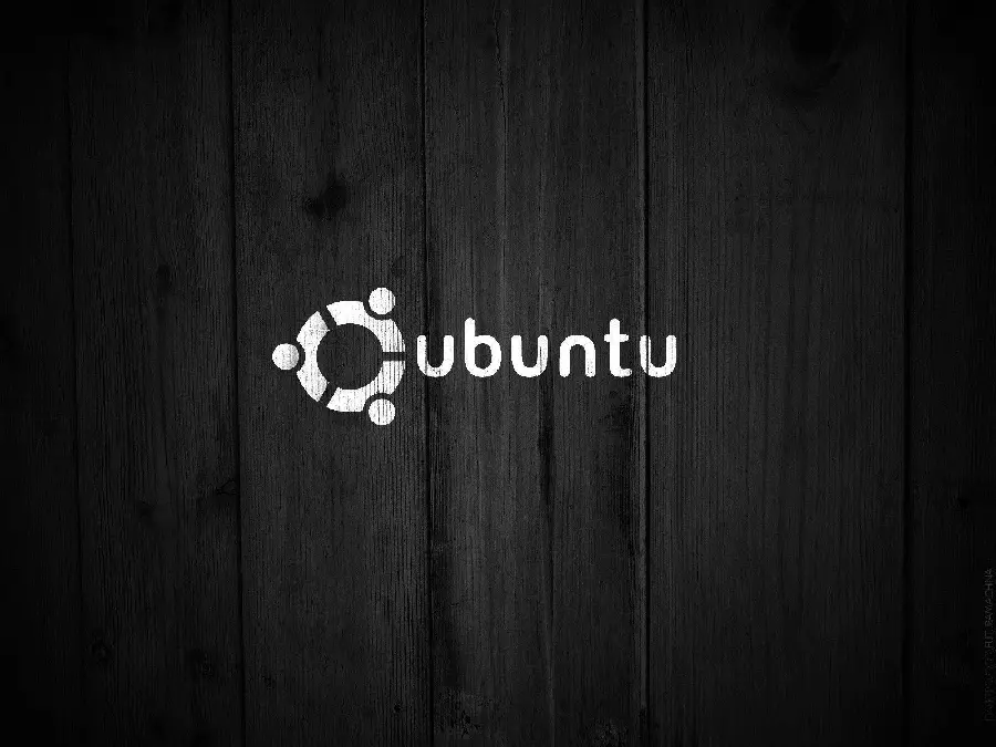 Ubuntu Linux Wallpaper with Black Background
