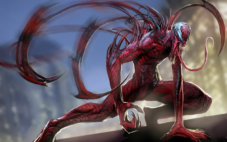 Very angry photo of Spider-Man with a scary pose