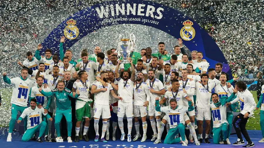 Photo of Real Madrid's celebration of the 2022 Champions League final