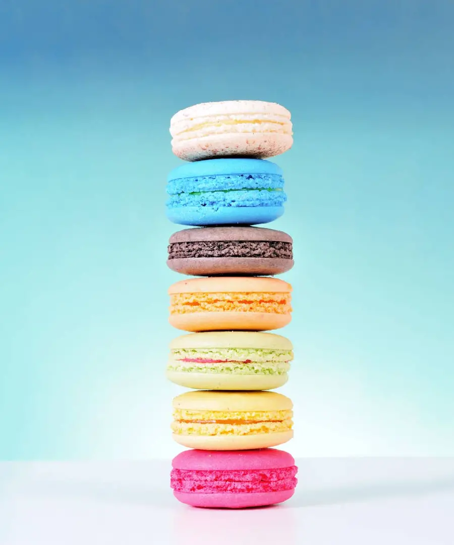 Download background photo of puffy macaron sweets for your phone