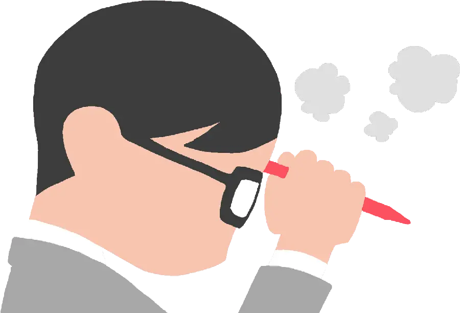 Download the image of a man thinking and guessing without a background