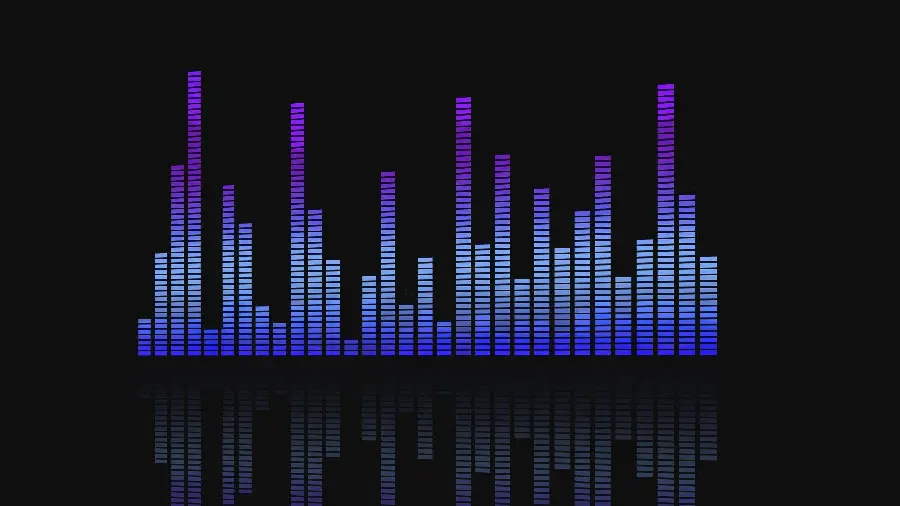 Download a spectacular and special image of a blue equalizer with beautiful details in Full HD quality