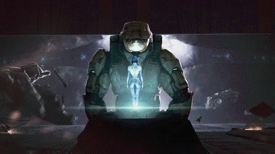 Wallpaper of Master Chief and Cortana Halo