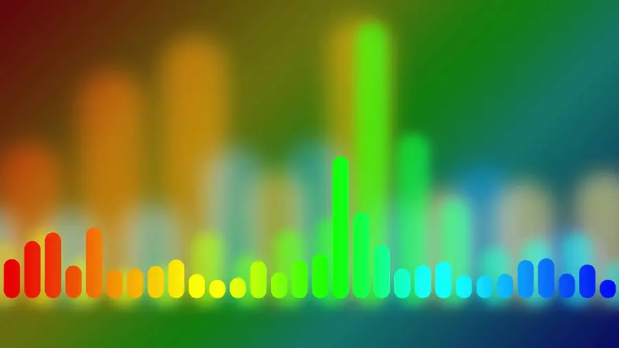The most beautiful seven-color equalizer photo in Full HD quality