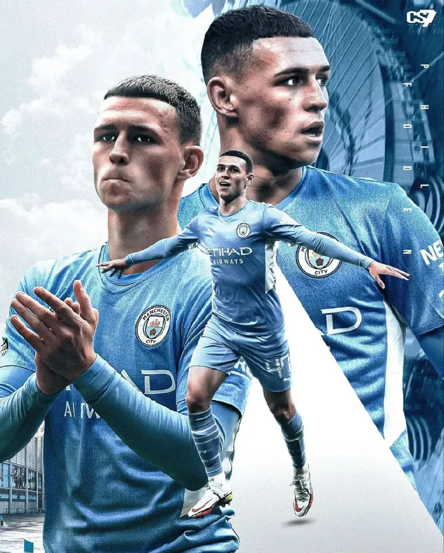 Cool and attractive Phil Foden profile picture in City kit