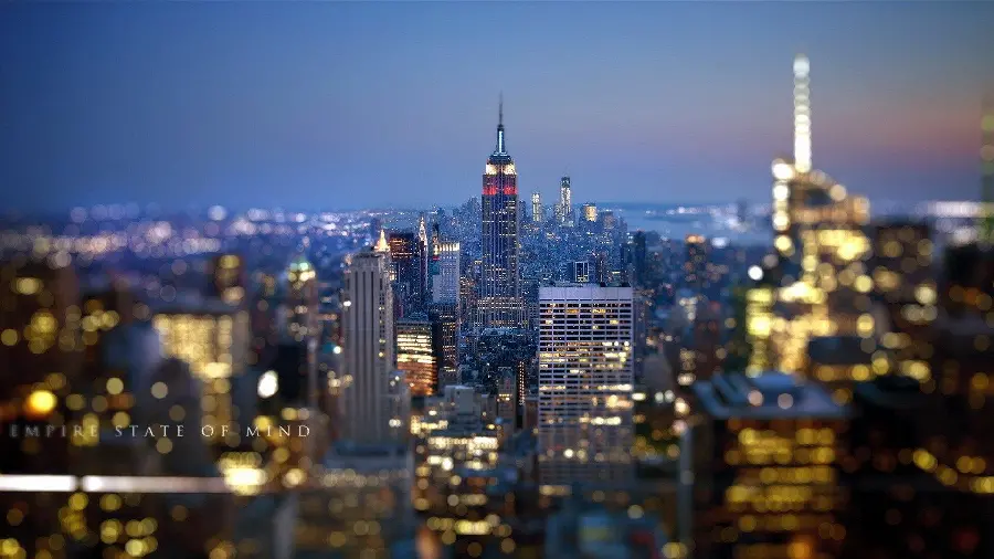 Image of the Empire State Building, a famous structure in New York City 