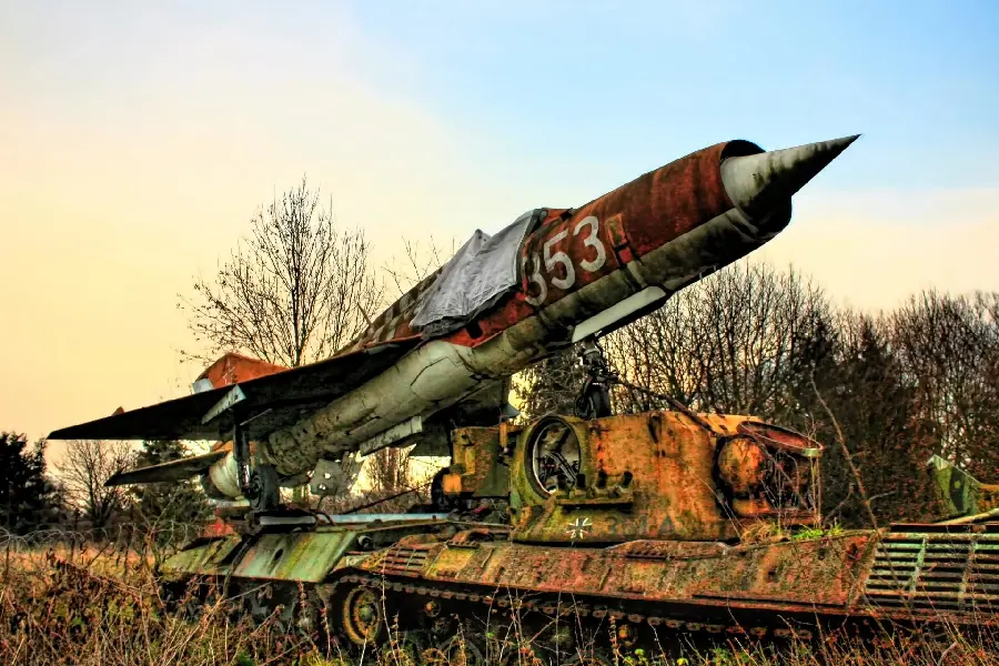 A very interesting picture of an old worn-out missile in Full HD quality