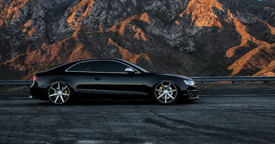 Audi car wallpaper with shiny black and metallic color