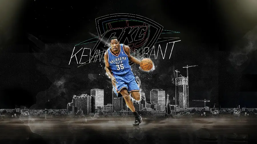 Photo of a basketball player from the Oklahoma team in blue