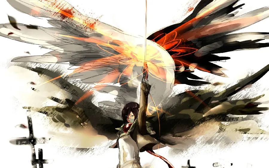 Beautiful and new wallpaper of the anime Attack on Titan Mikasa with hd quality