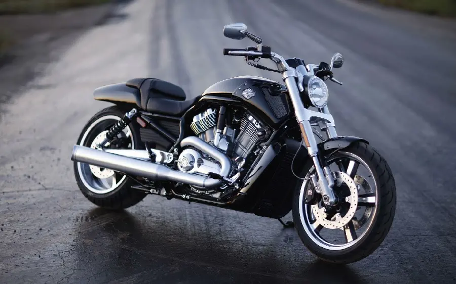 Photo of a professional Harley Davidson motorcycle with a beautiful design