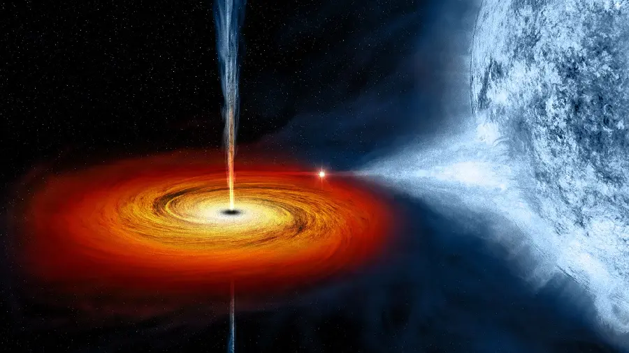 Beautiful and new space photo of a black hole in space