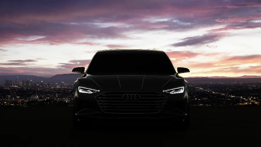 A very stylish design photo of an Audi car with special lights