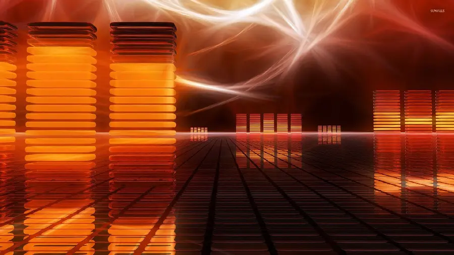 The hottest background with a 3D equalizer design with an amazing orange theme