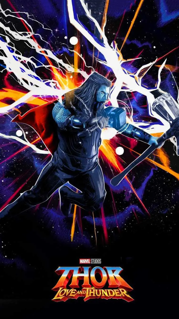 Photos of Thor in the new movie Love and Thunder for Mobile Background