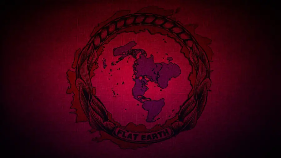 Download tBeautiful image of a flat Earth with a red theme for profiles and backgrounds