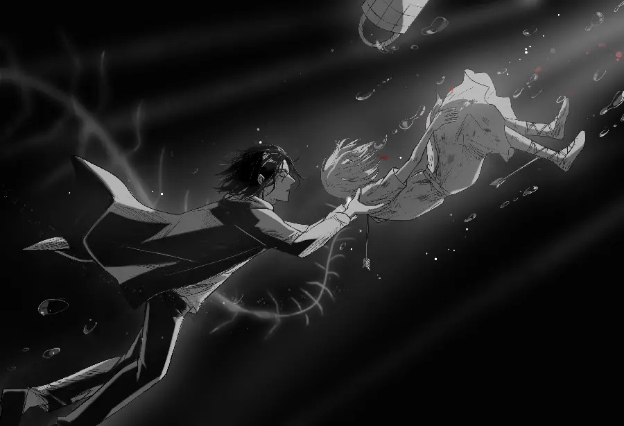 Special wallpaper of Eren and Ymir season four Attack on Titan 