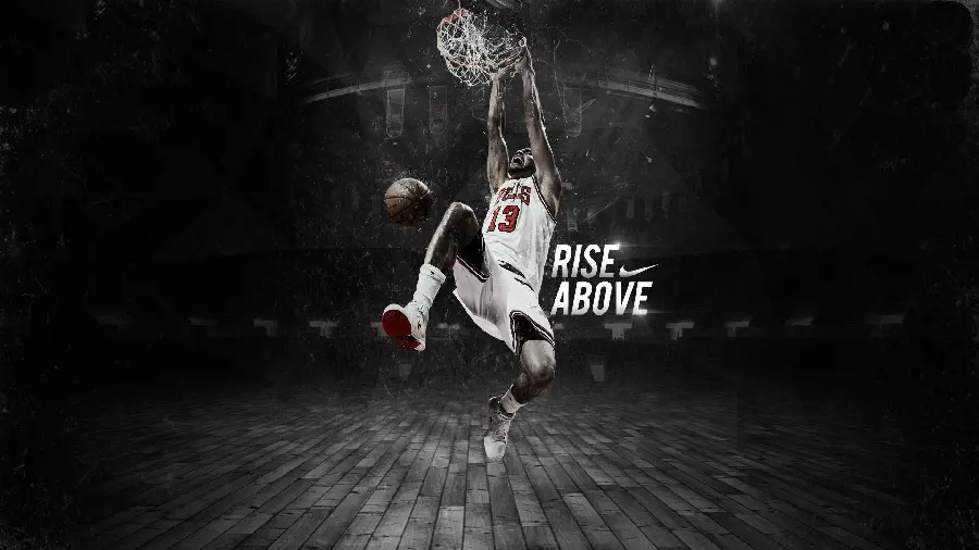Beautiful and exciting photo of a basketball player when throwing the ball into the net