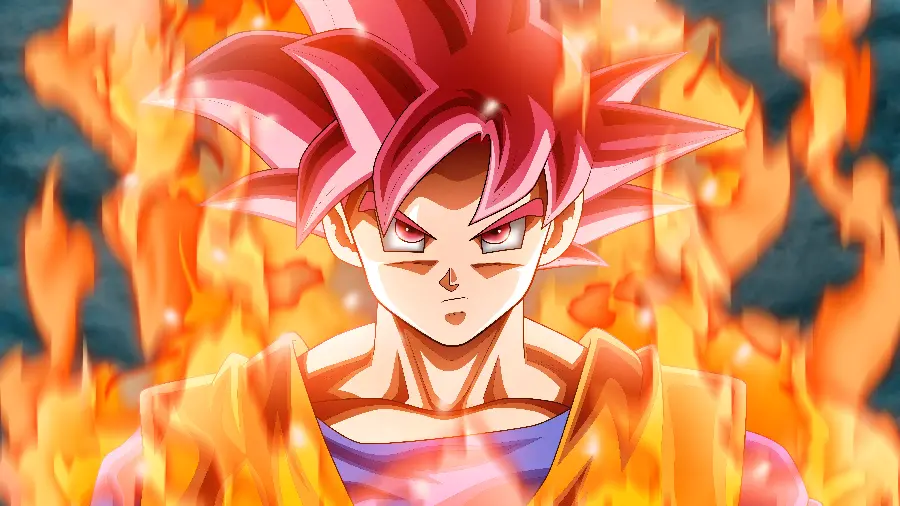 Wallpaper of the character Goku in the anime Dragon Ball Super for the phone