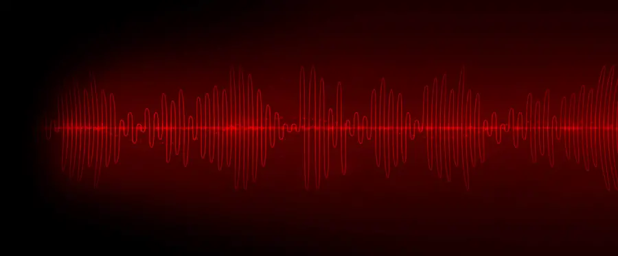 Unique graphic photo of the red equalizer for Windows 11 wallpaper