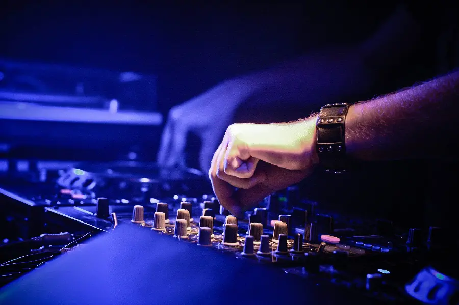 Download the background image of a close-up of a DJ device with HD quality