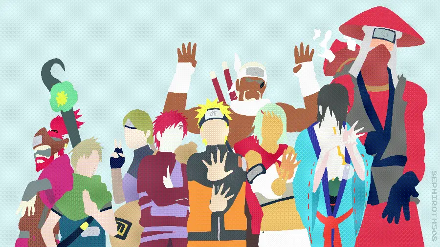Background of Naruto anime for computer desktop