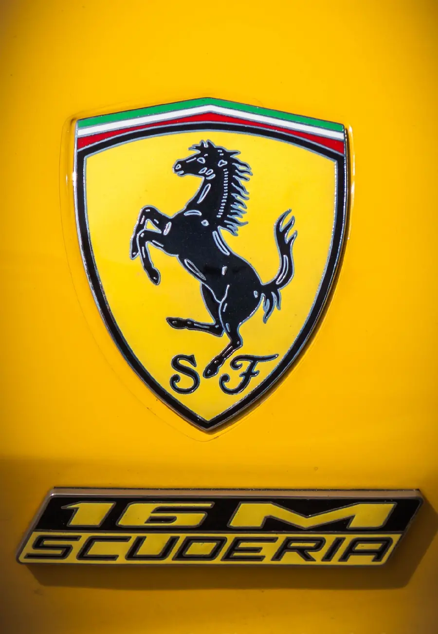 Most Viewed Yellow Ferrari Rogue Iron Horse Logo with HD Quality