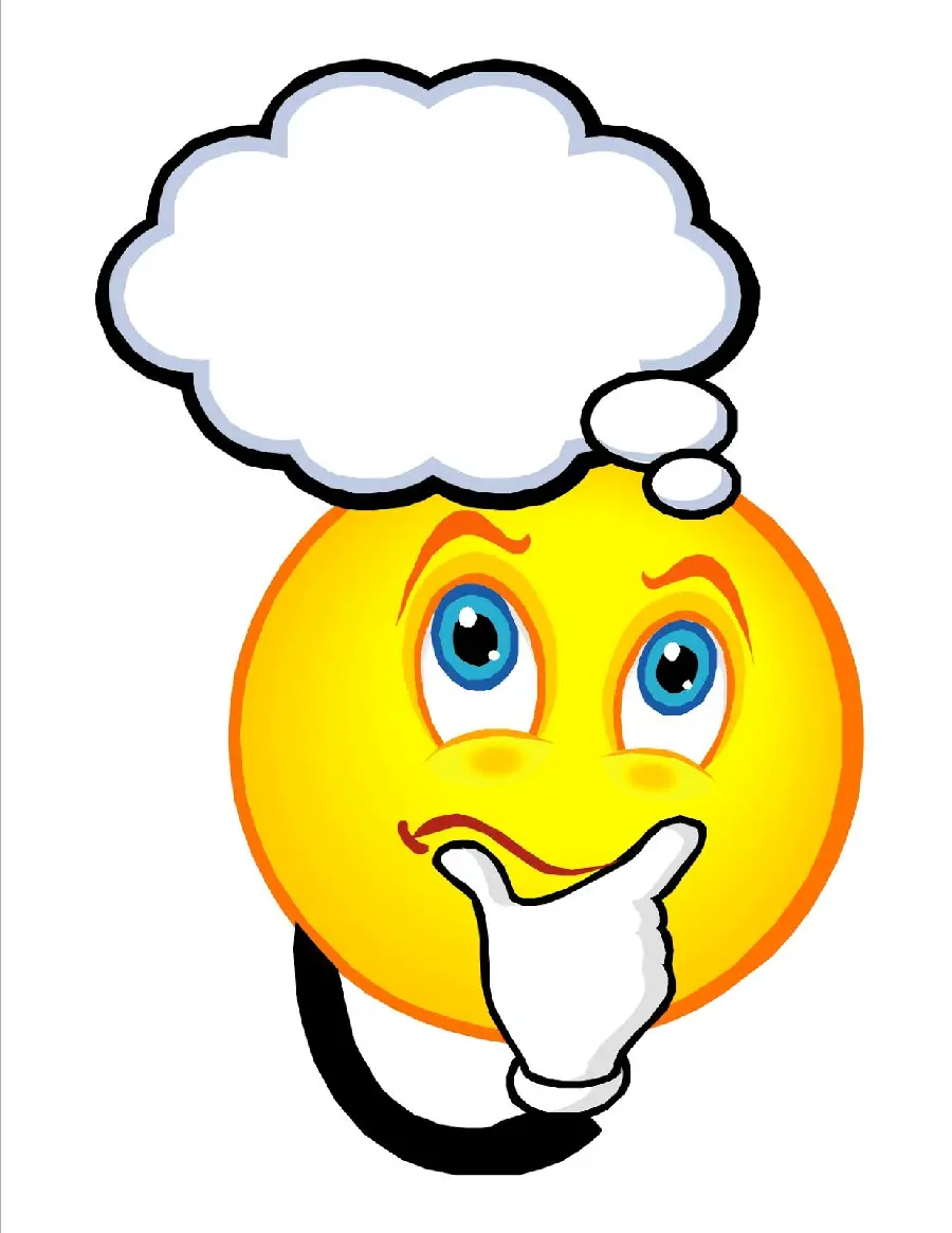 Download the photo of a thinking and thinking emoji with a white and light background