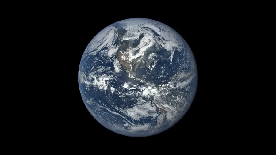 Photo and stock image of the Earth in navy blue and white from NASA