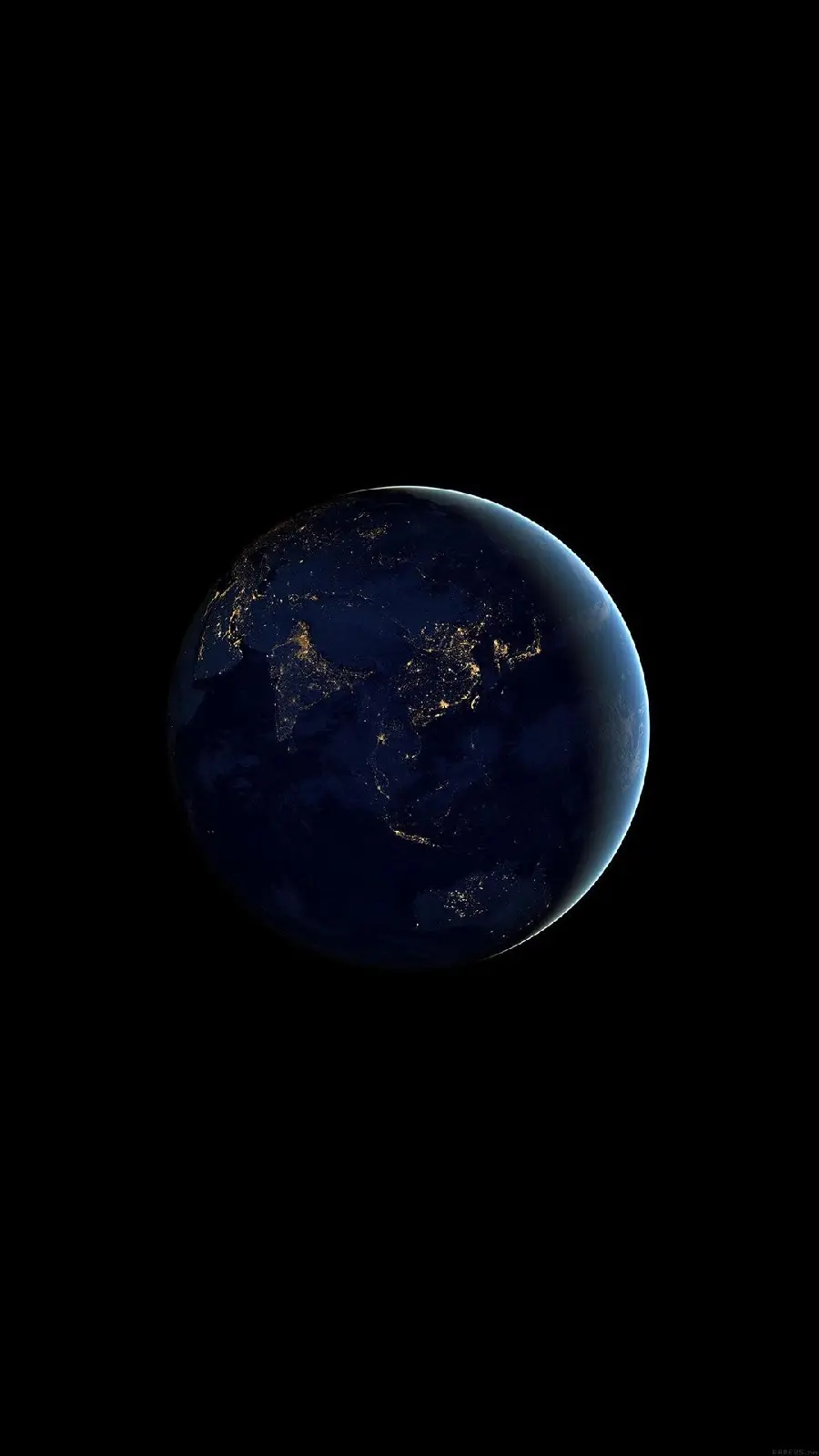 Beautiful Background of the Earth at Night with Bright Spots Suitable for High Quality Mobile Phones