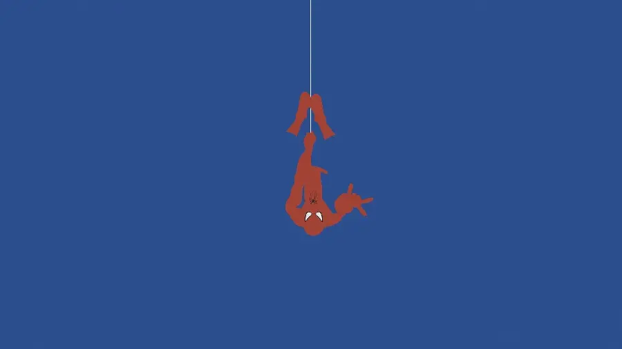 Fantasy wallpaper of Spider-Man upside down for mobile
