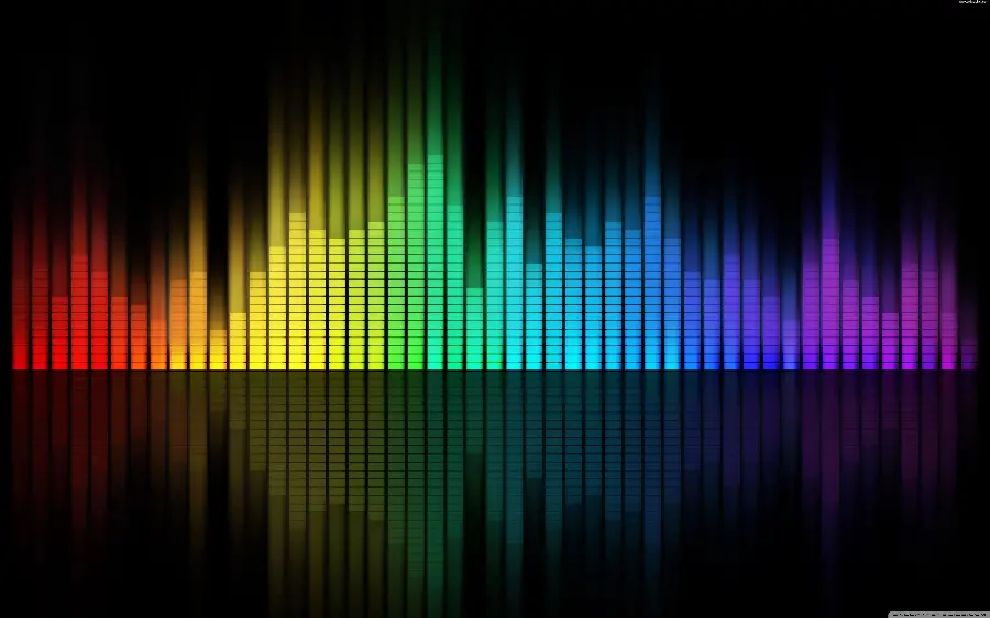 Awesome Rainbow Equalizer Wallpaper for Windows 11