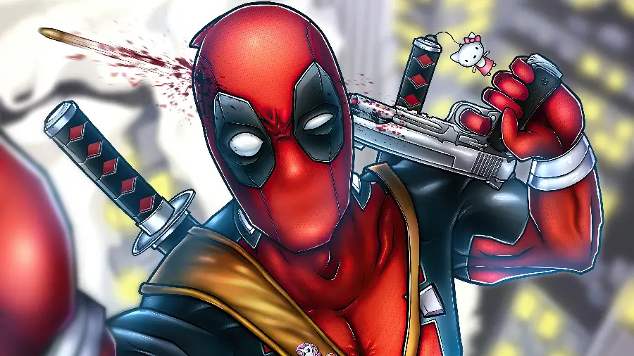 Deadpool gun quality photo