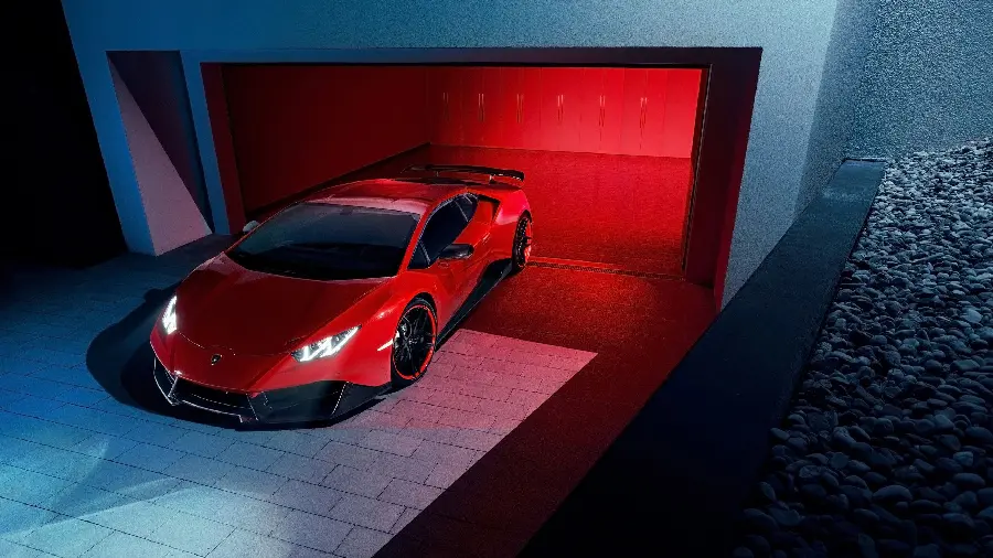 Photo of a red Lamborghini sports car for phone and tablet backgrounds