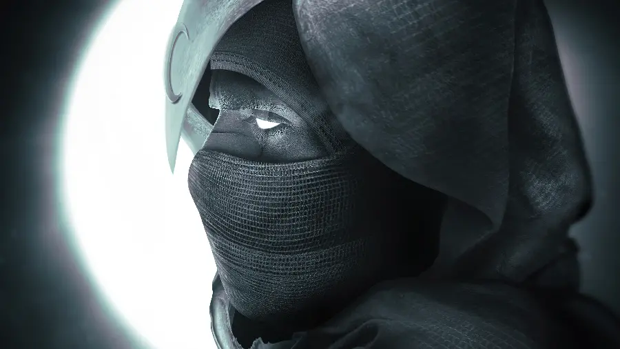 Moon Knight portrait and close-up photo