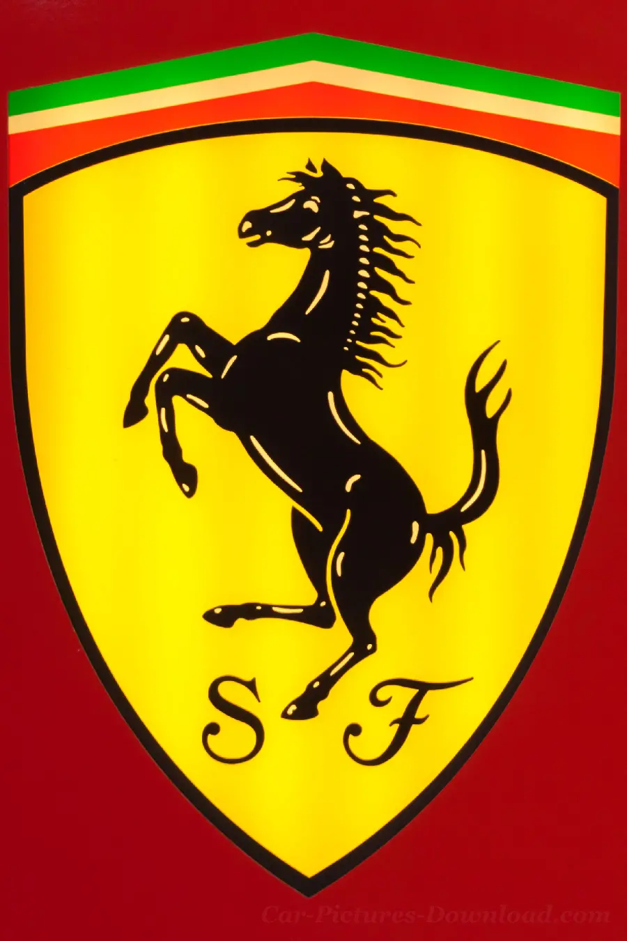 The hottest image of the Ferrari logo of the Rogue Horse for Telegram profiles in Full HD quality