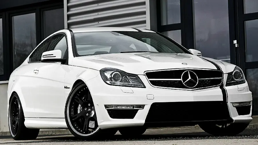 White Mercedes Benz car wallpaper