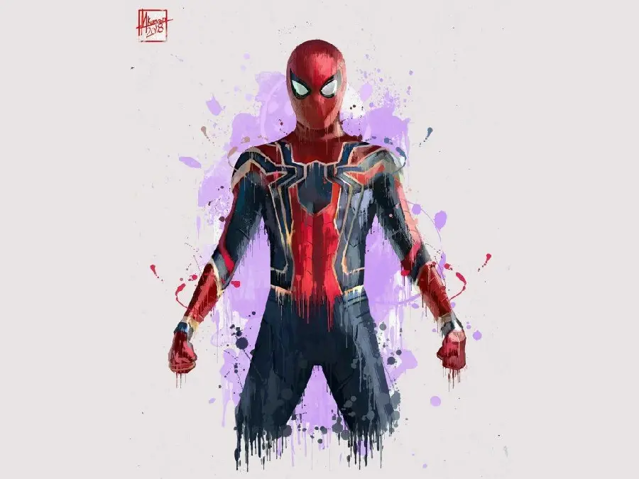 Image of the popular character Spider-Man in the Avengers series for the poster