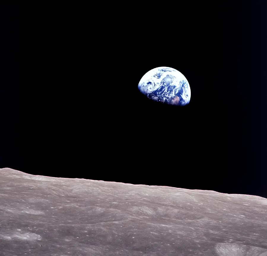 Real semi-circular photo of a planet from NASA