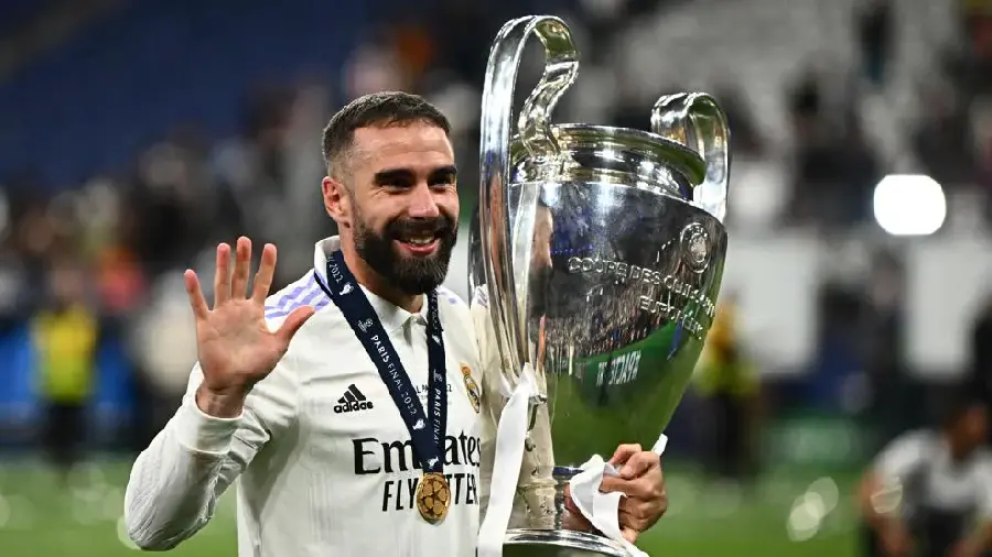 Photo of Dani Carvajal in the 2022 Champions League final