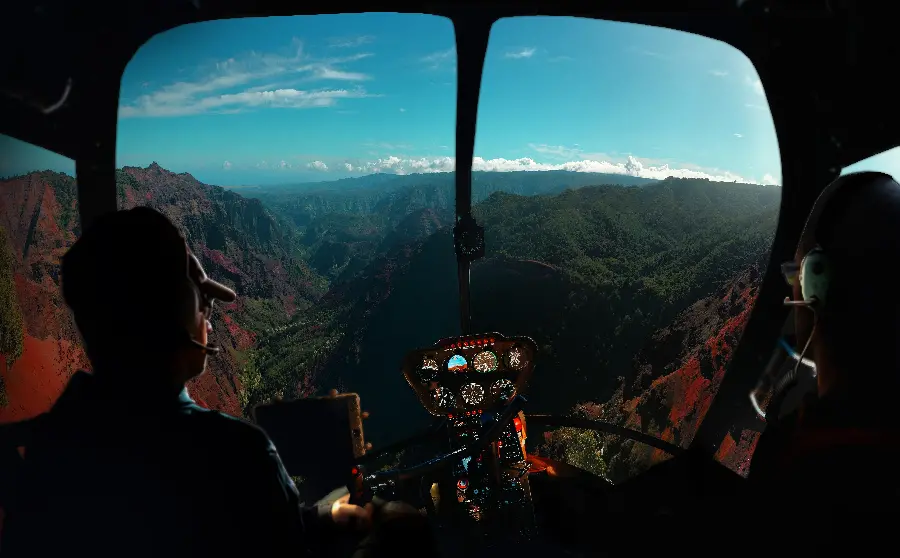 A breathtaking view of the cockpit with pleasant details of nature for the Windows background